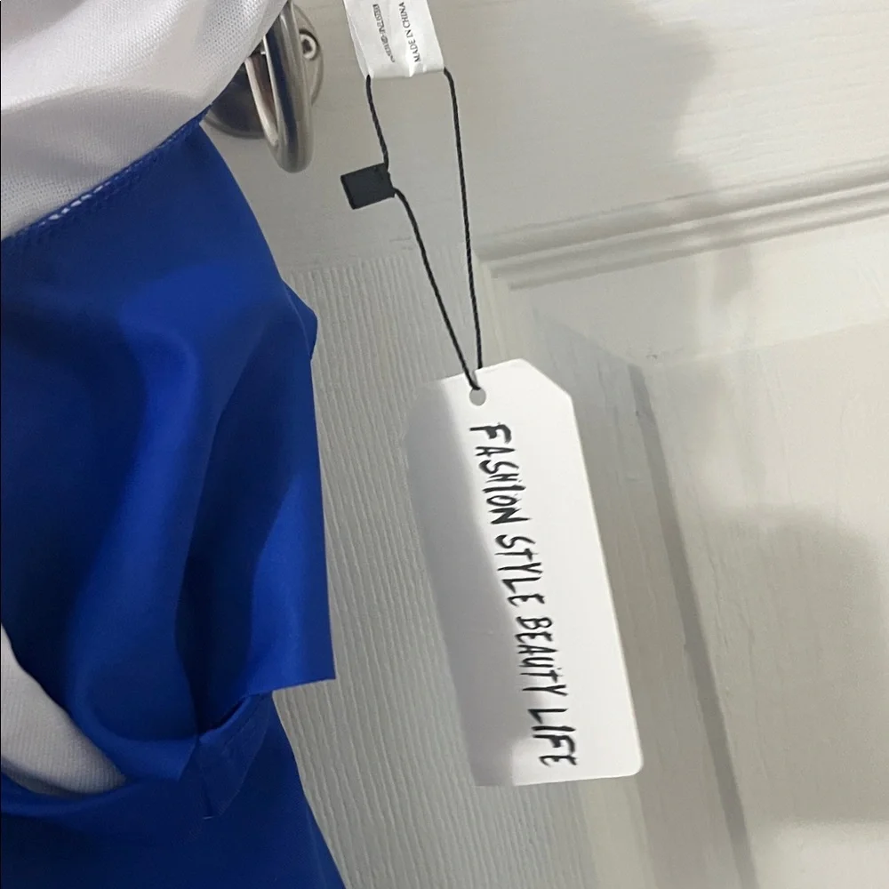 Blue Ruffled Bikini Set - Picture 5 of 6